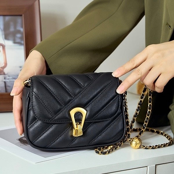 Yarrah | Genuine Leather Mini Chain Shoulder Bag