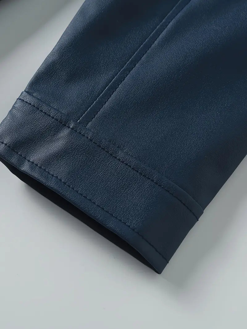 Piers – Faux Leather Motorcycle Jacket