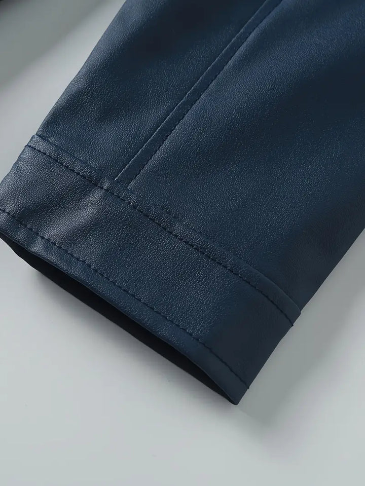 Piers – Faux Leather Motorcycle Jacket