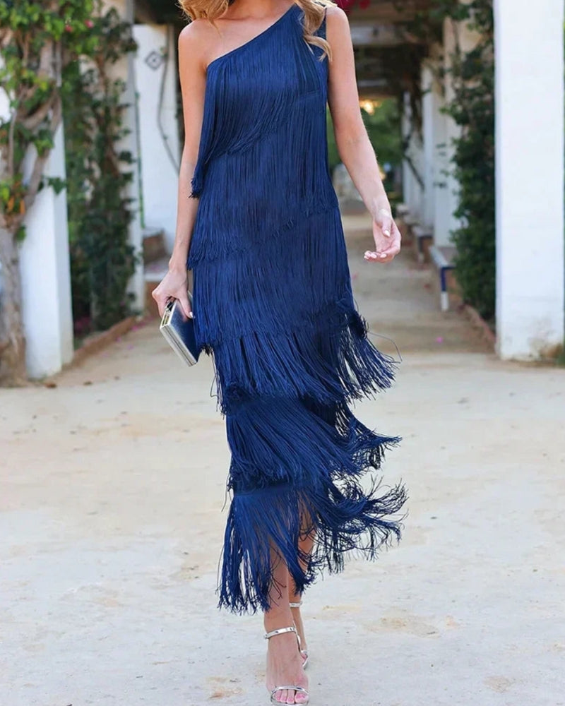 LAURA | FRINGE LONG DRESS