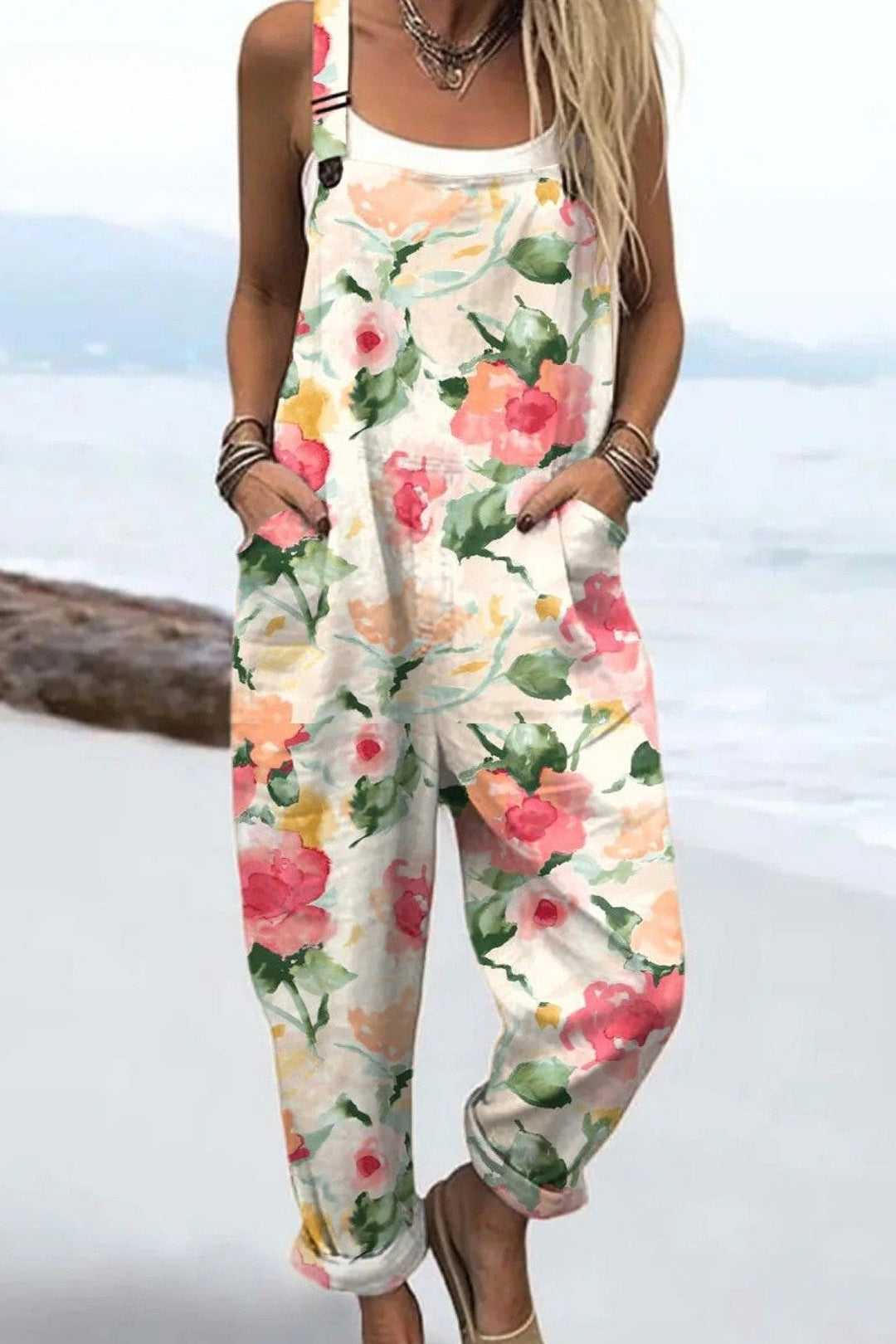 Ocean Breeze Floral Jumpsuit