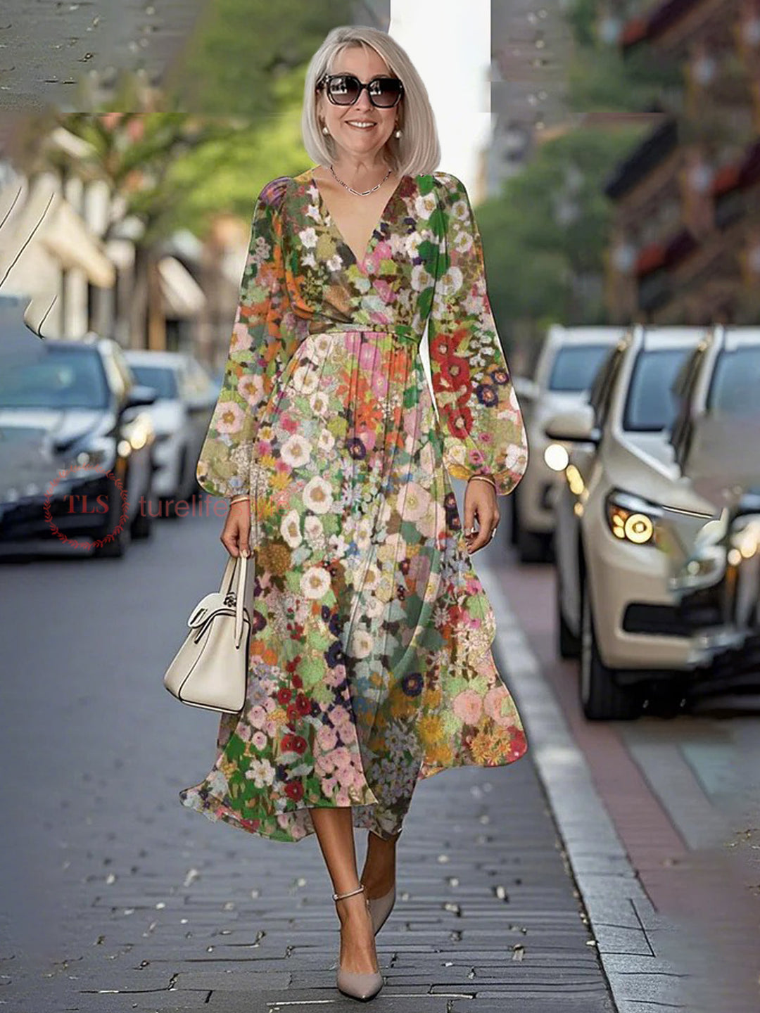 Meloni | Floral 3D Print Maxi Dress