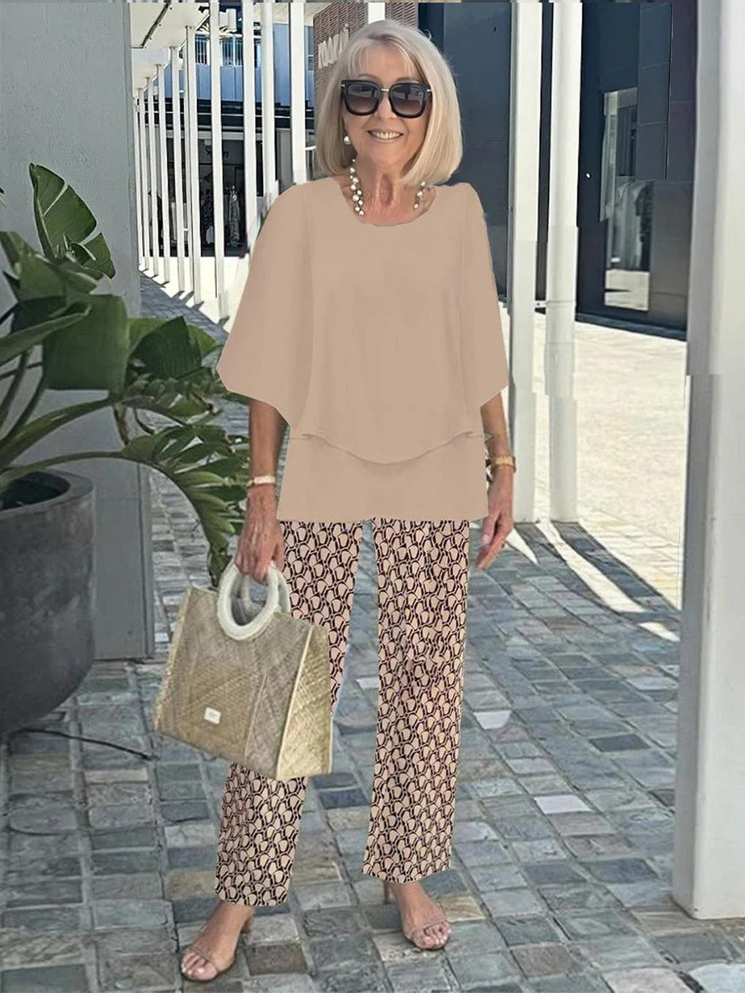 Améa | Printed Floral Pants Set