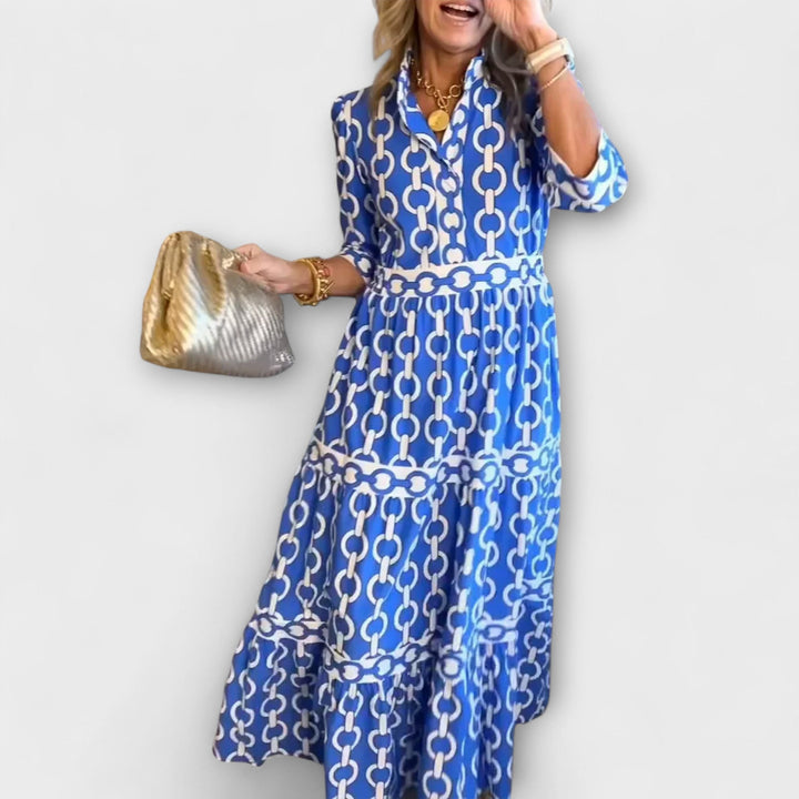 Donna - Midi Dress with Chain Pattern