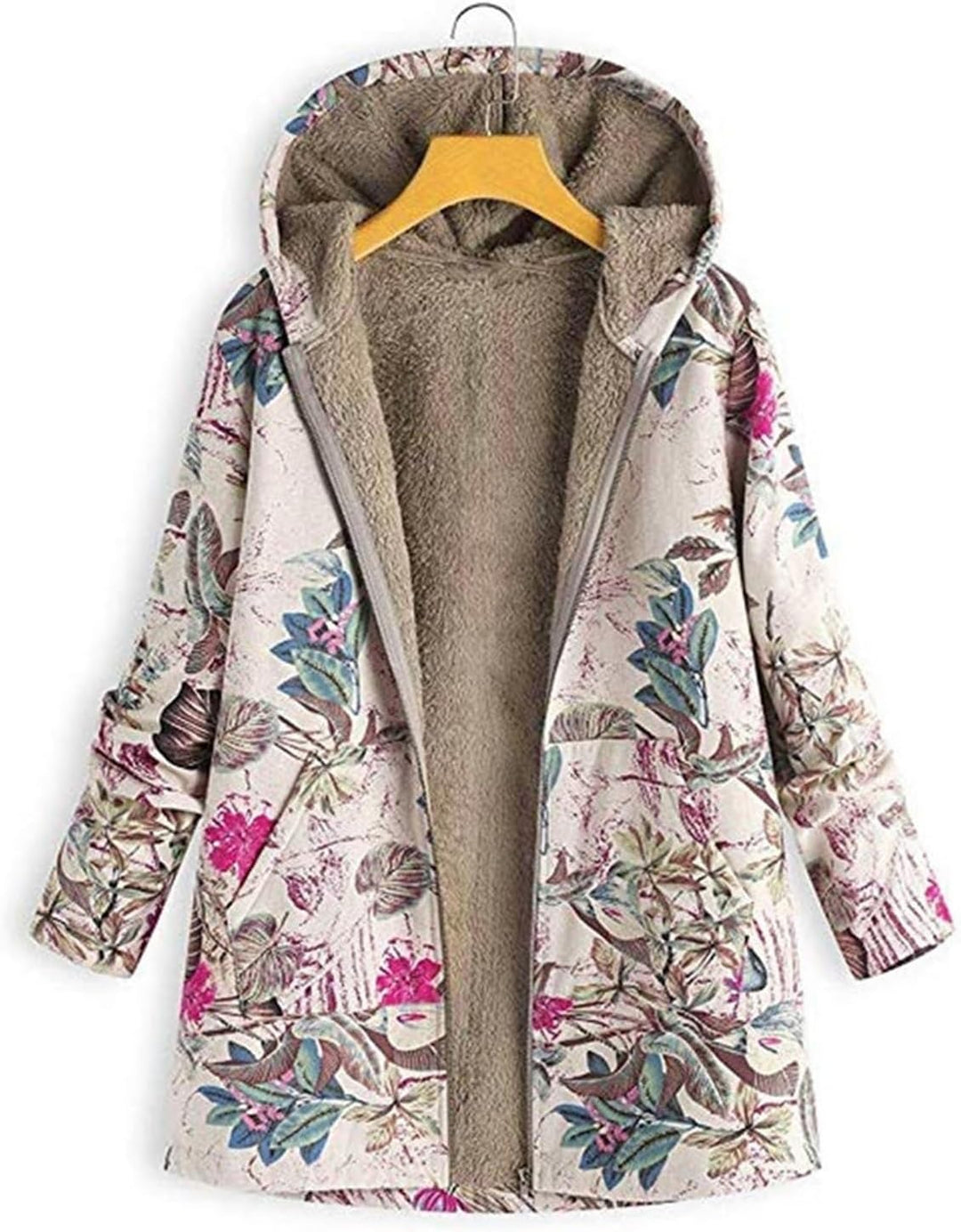 Chloris Floral Print Hooded Coat