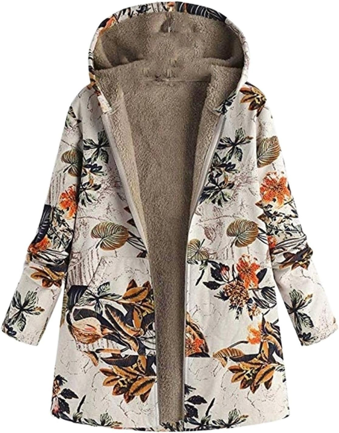Chloris Floral Print Hooded Coat