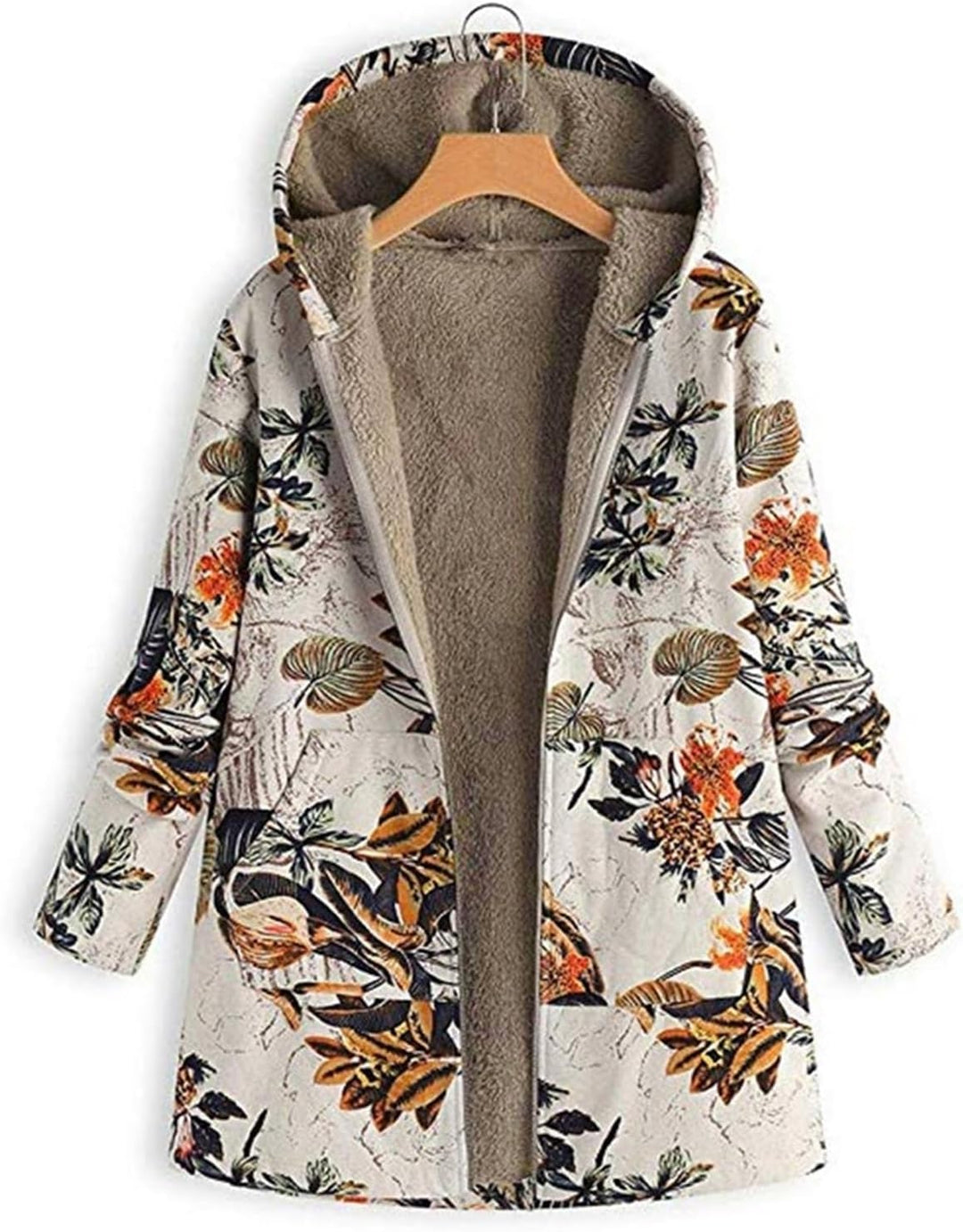 Chloris Floral Print Hooded Coat