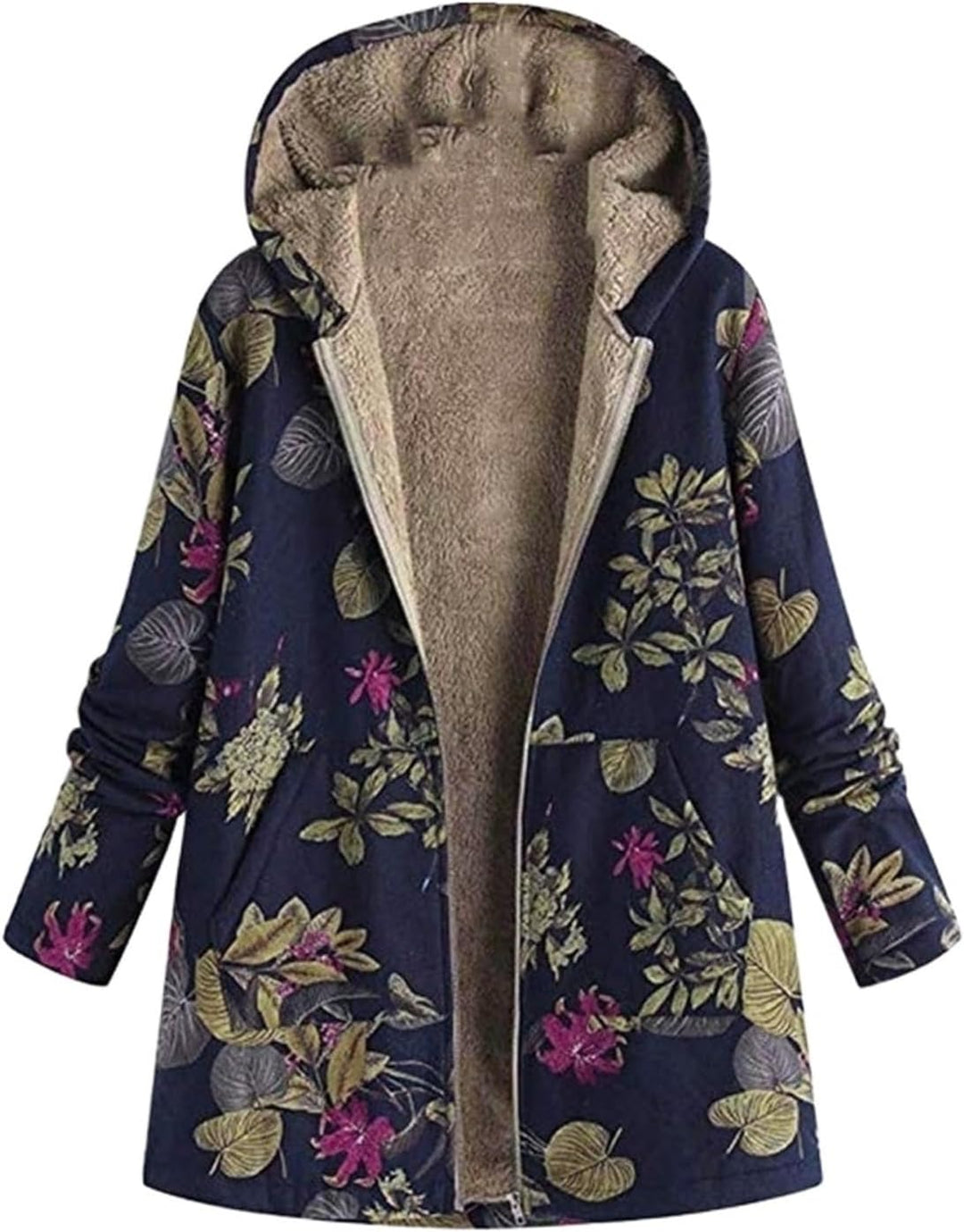 Chloris Floral Print Hooded Coat