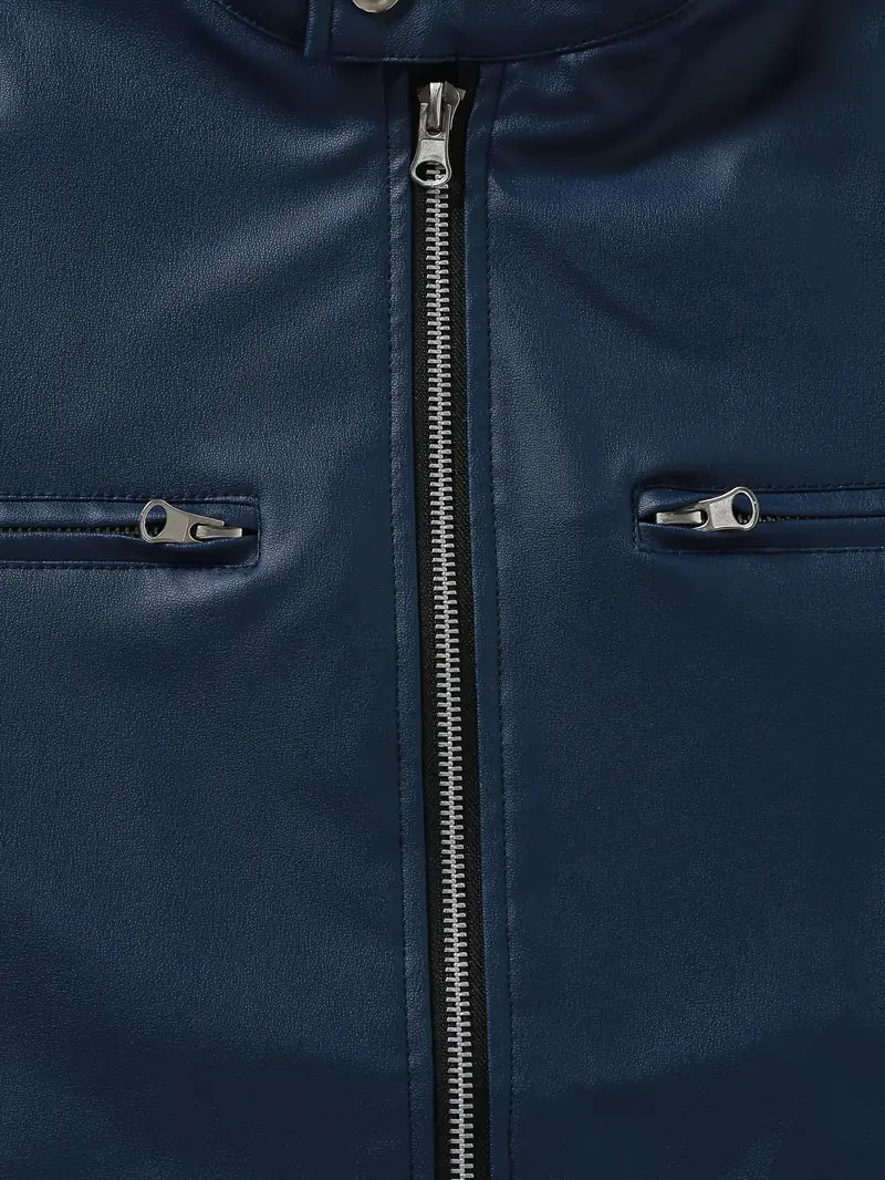 Piers – Faux Leather Motorcycle Jacket