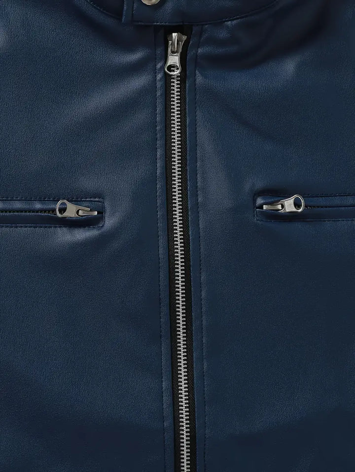 Piers – Faux Leather Motorcycle Jacket