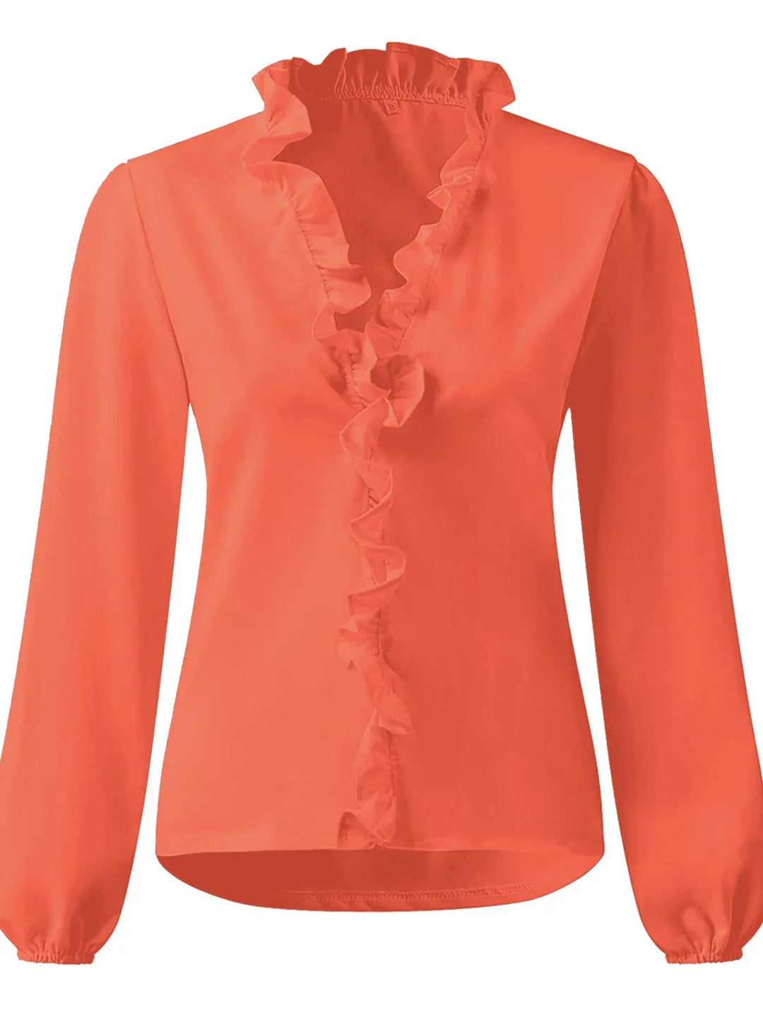 Maisie | Long Sleeve Blouse with Ruffled V-Neck