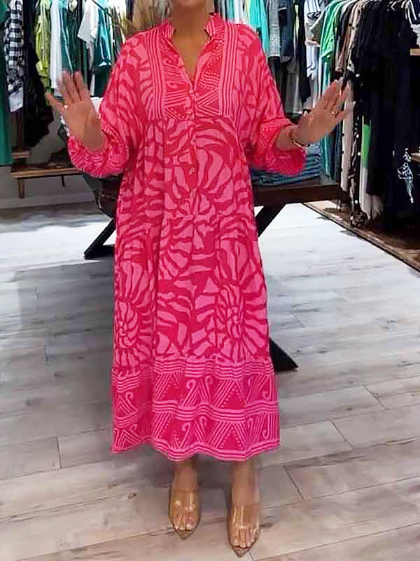 Silvana - V-Neck Printed Dress