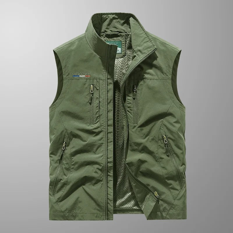 Stuart - Multi-Pocket Breathable Outdoor Cargo Vest