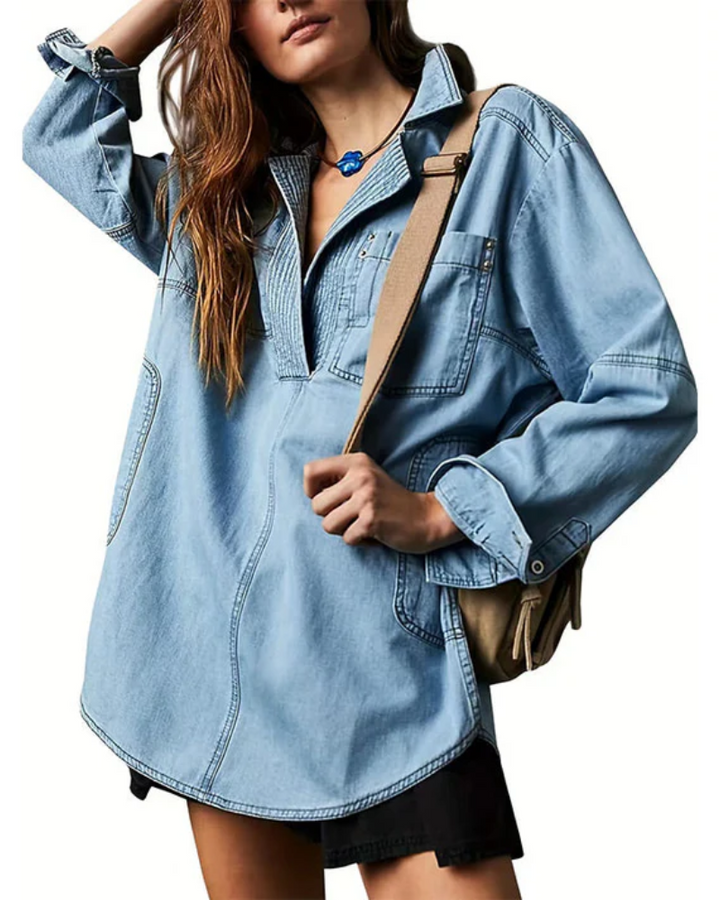 BEATRICE - Relaxed Fit Denim Pullover