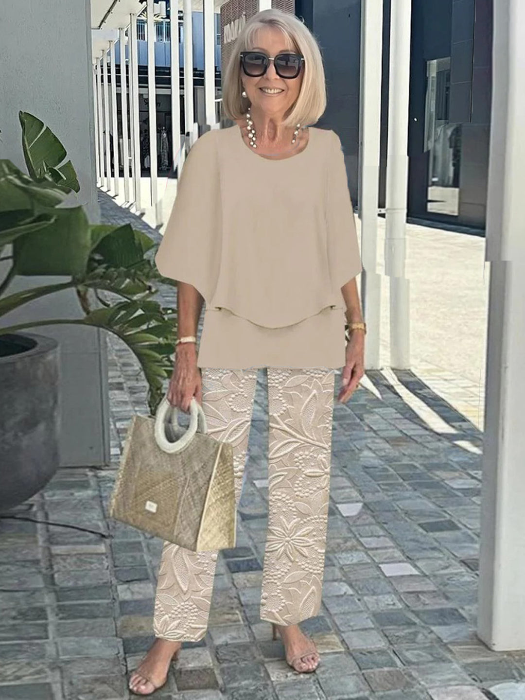 Améa | Printed Floral Pants Set