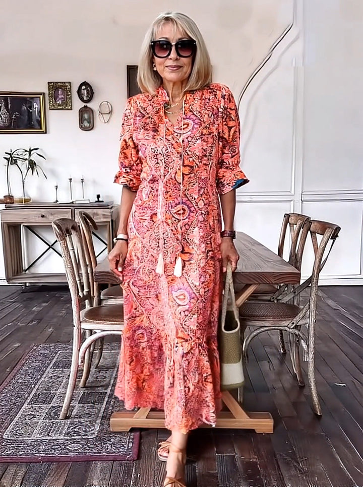 Farah | Vintage Print Tunic Dress