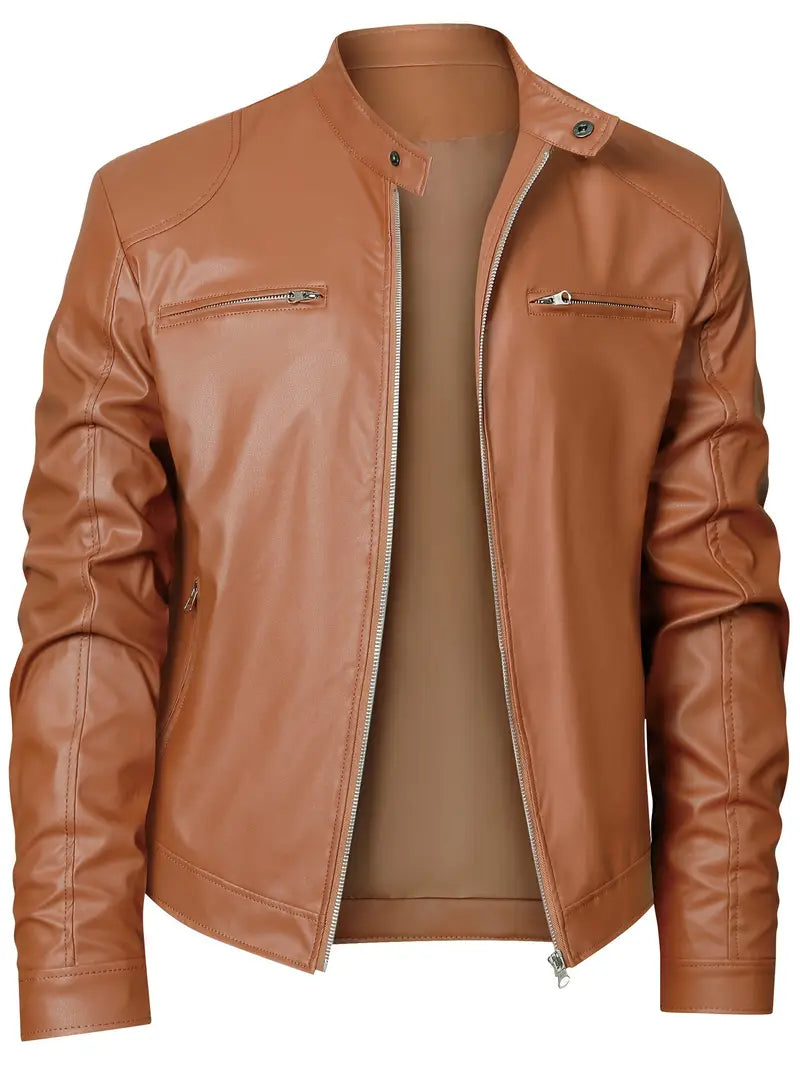 Piers – Faux Leather Motorcycle Jacket