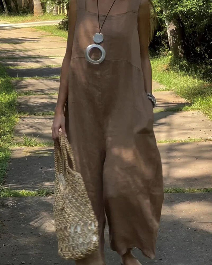 AURELIE COTTON-LINEN Jumpsuit