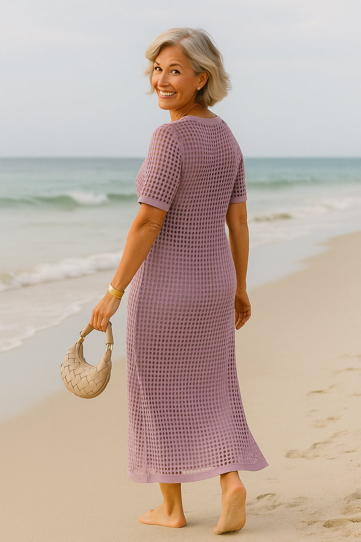 Celestia | Elegant Two-Piece Boat Neck Dress