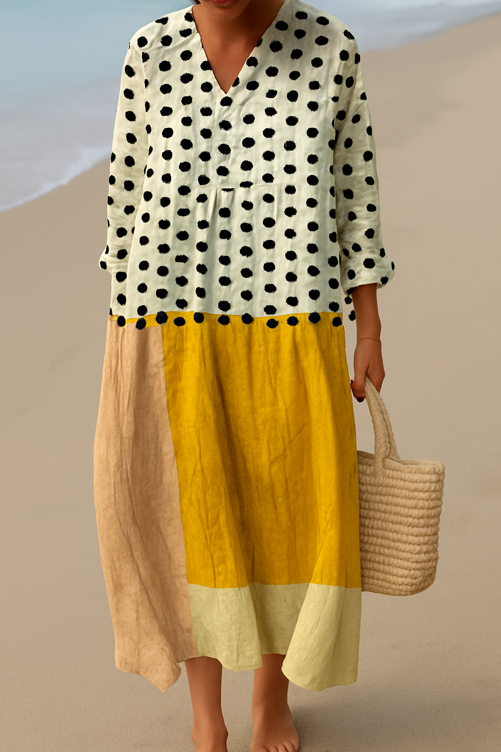 Artistic Dotted Field Dress