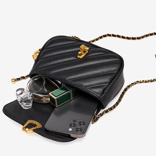 Yarrah | Genuine Leather Mini Chain Shoulder Bag