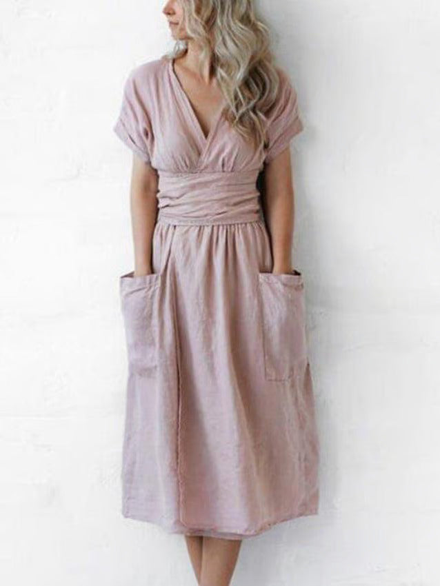 Faye | Strappy Cotton & Linen Dress