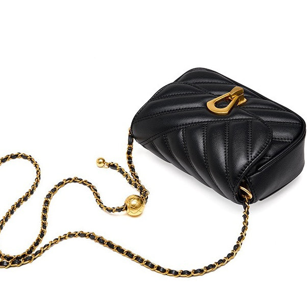 Yarrah | Genuine Leather Mini Chain Shoulder Bag