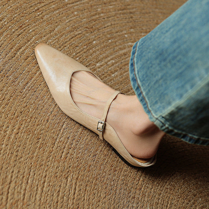 Orella™ - Authentic Leather Slip-On Mules