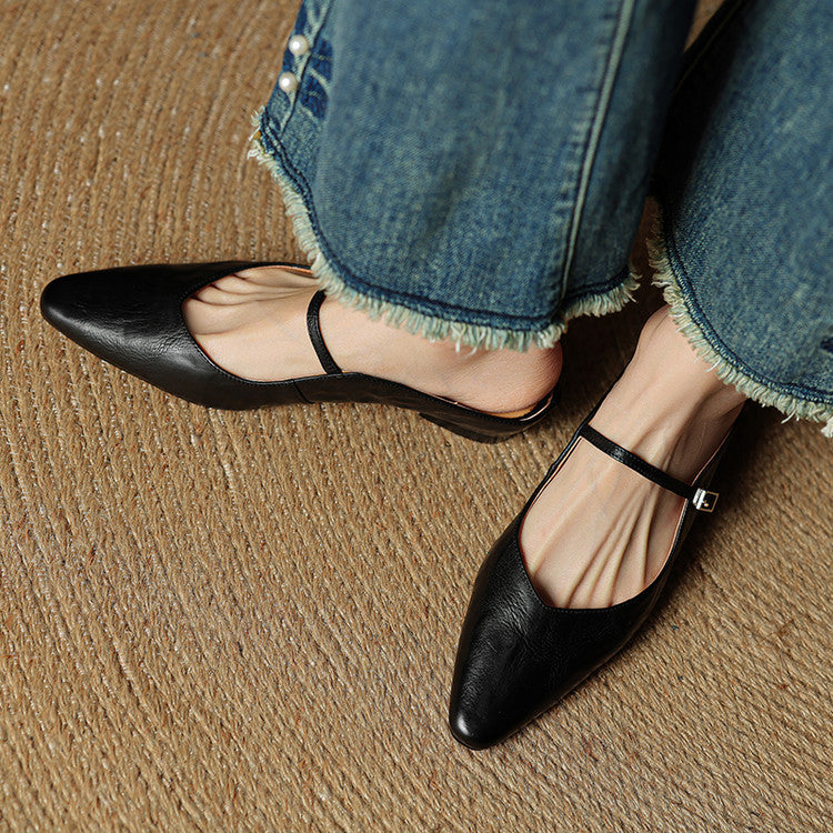 Orella™ - Authentic Leather Slip-On Mules