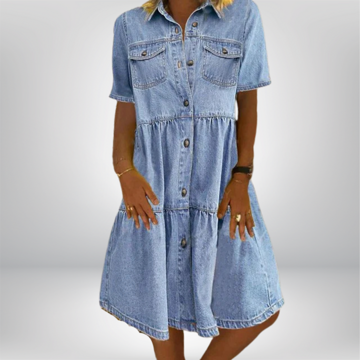 Jeanina® | Bohemian Denim Dress