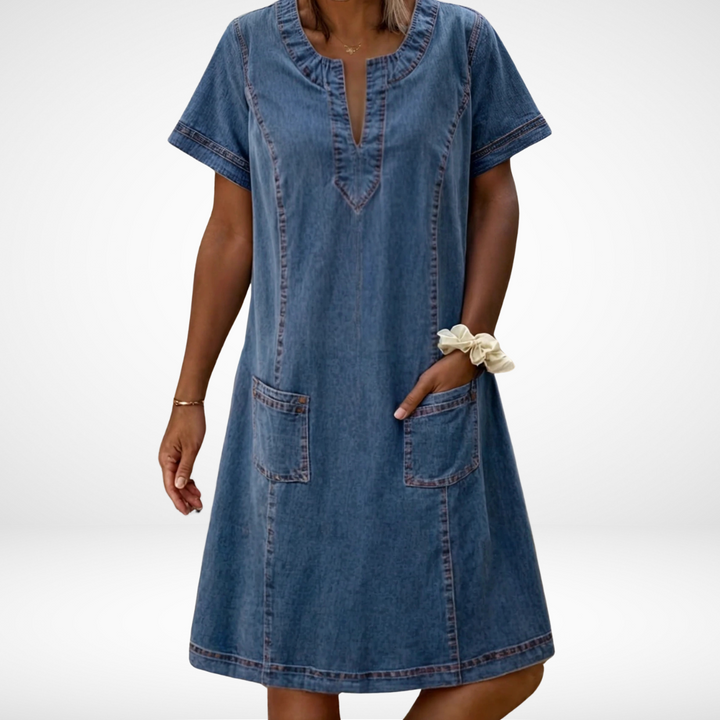 Jeanina® | Cozy Denim Dress