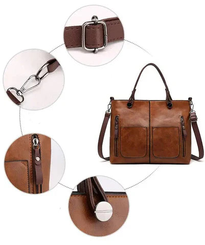 Gisela™ Vintage-style shoulder bag