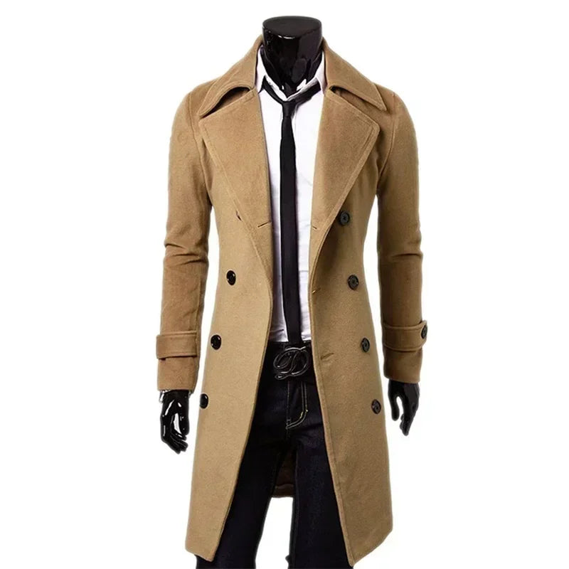 Spencer | Double Breasted Slim Fit Trenchcoat
