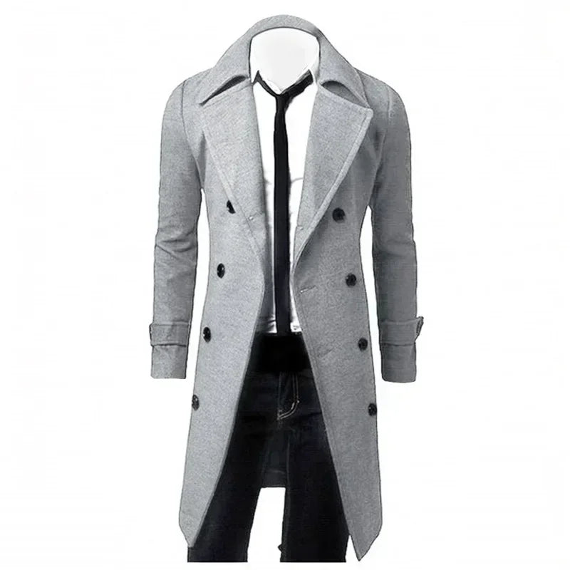 Spencer | Double Breasted Slim Fit Trenchcoat