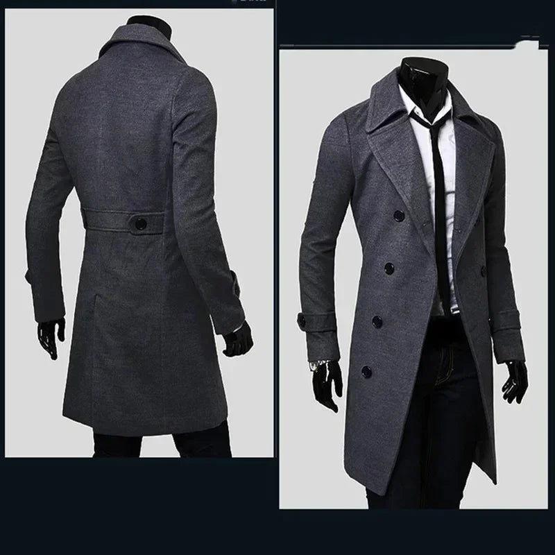 Spencer | Double Breasted Slim Fit Trenchcoat