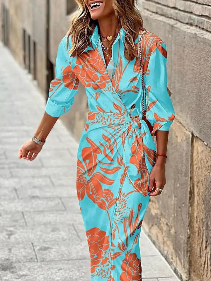 CIRINE | Floral Print Wrap Dress