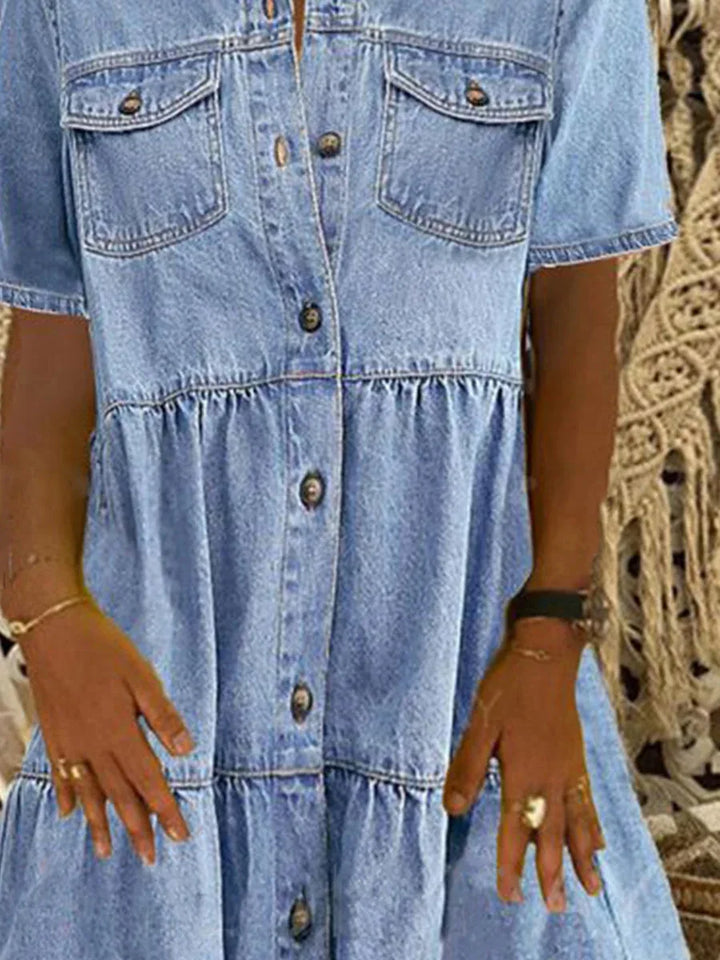 Jeanina® | Bohemian Denim Dress