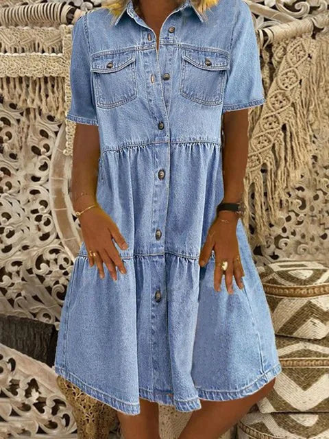 Jeanina® | Bohemian Denim Dress
