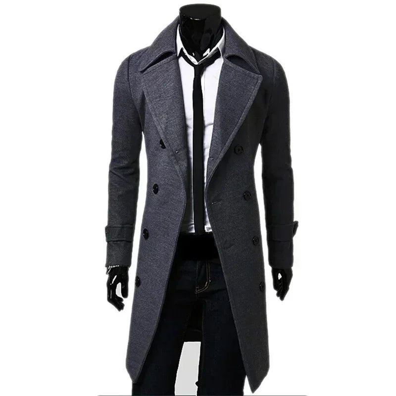 Spencer | Double Breasted Slim Fit Trenchcoat