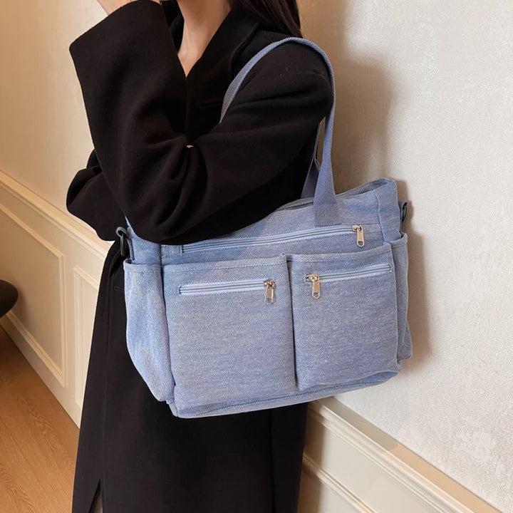 R Castelli Denim Tote Bag