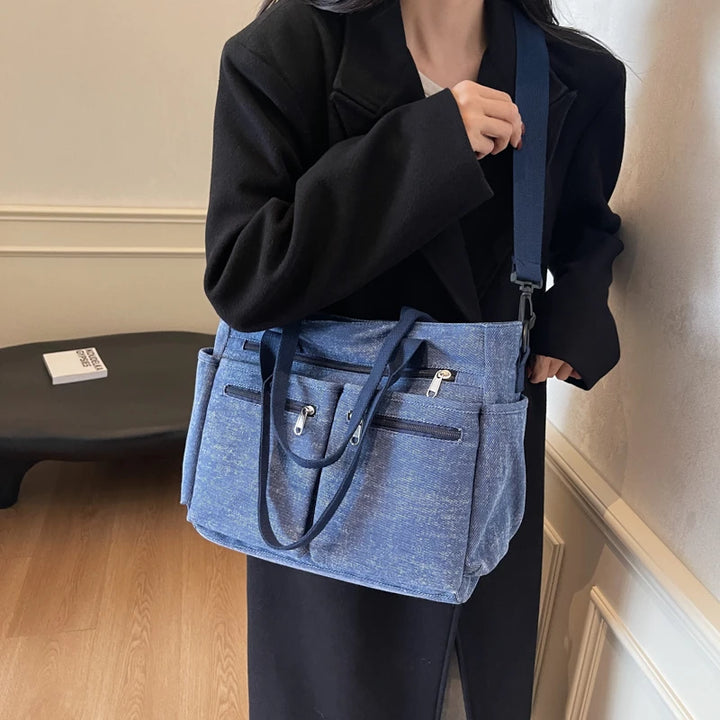R Castelli Denim Tote Bag