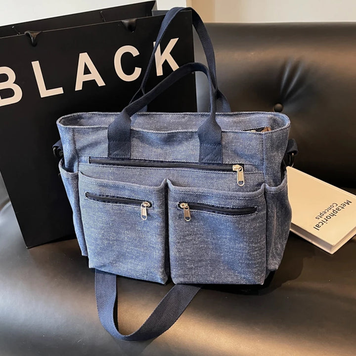 R Castelli Denim Tote Bag