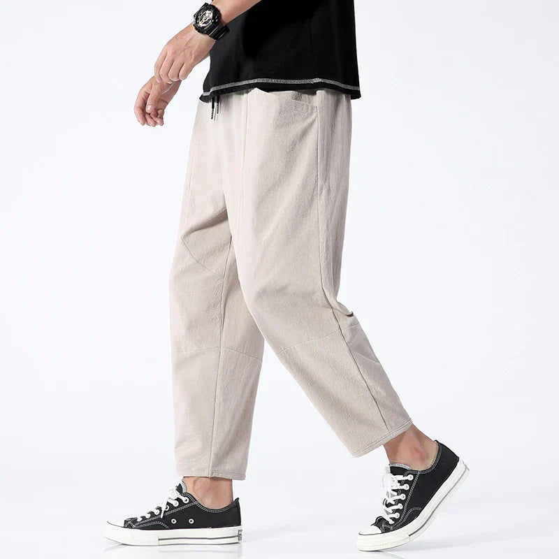 Nippon Linen Cropped Pants
