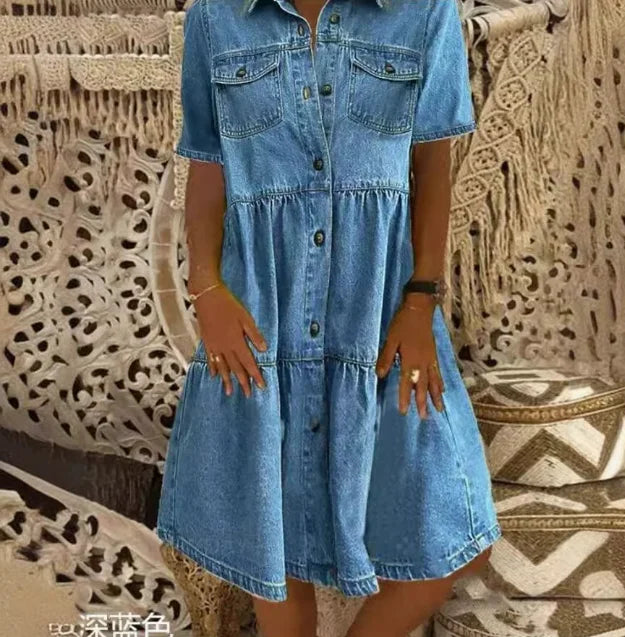 Jeanina® | Bohemian Denim Dress