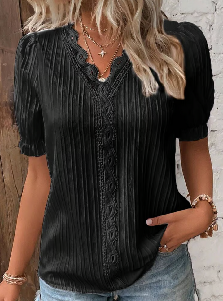 Elena | Plain Lace Elegant Shirt
