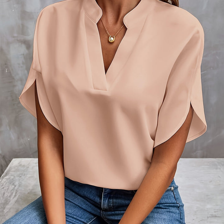 Angie - Chic V-Neck Blouse
