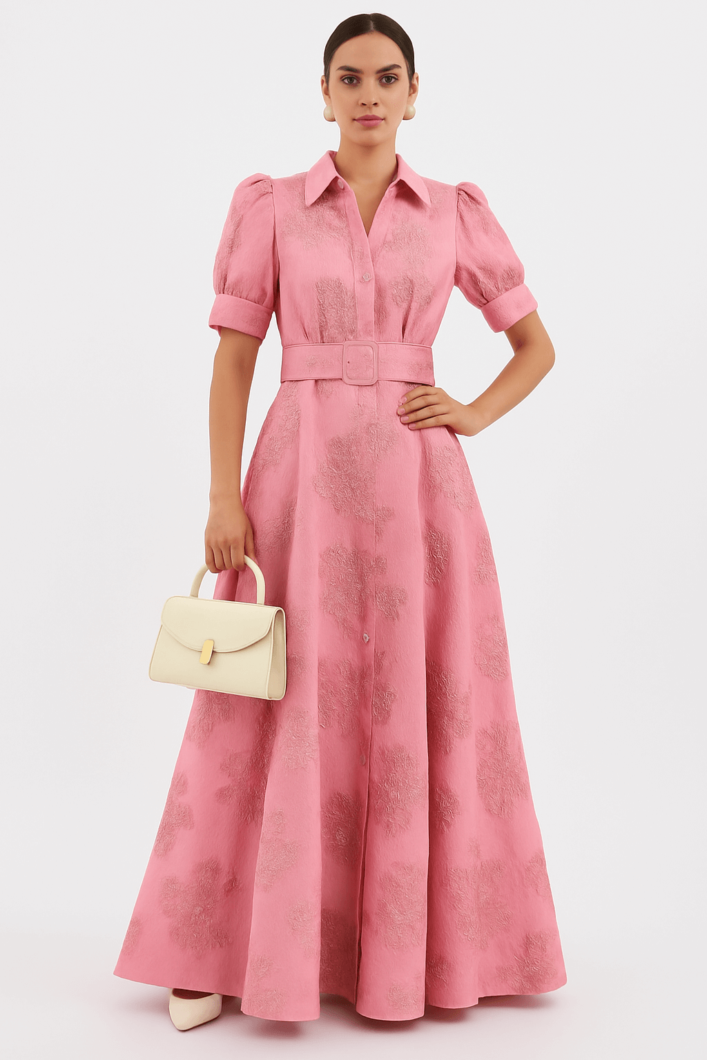 Vivian - Short Puff Sleeves Dress