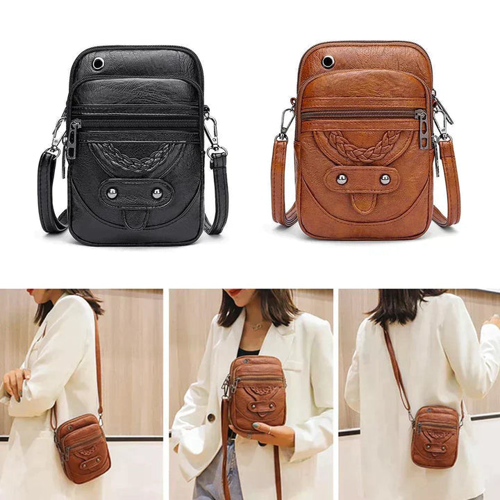 Beatrice™ vintage leather shoulder bag