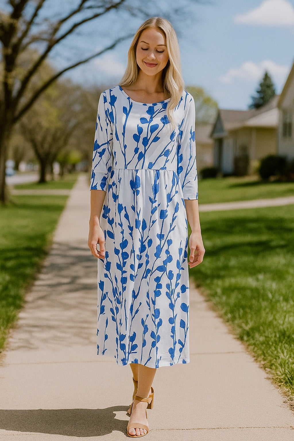 Annie | Ocean Breeze Floral Dress