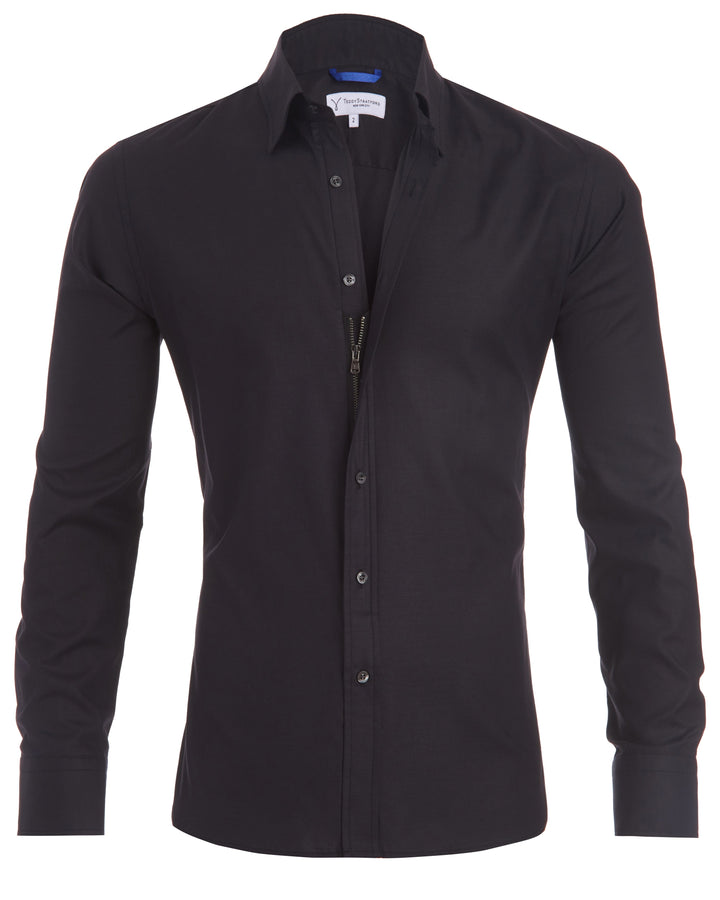 Desmond | Men's Fitted Zip-Up Shirt